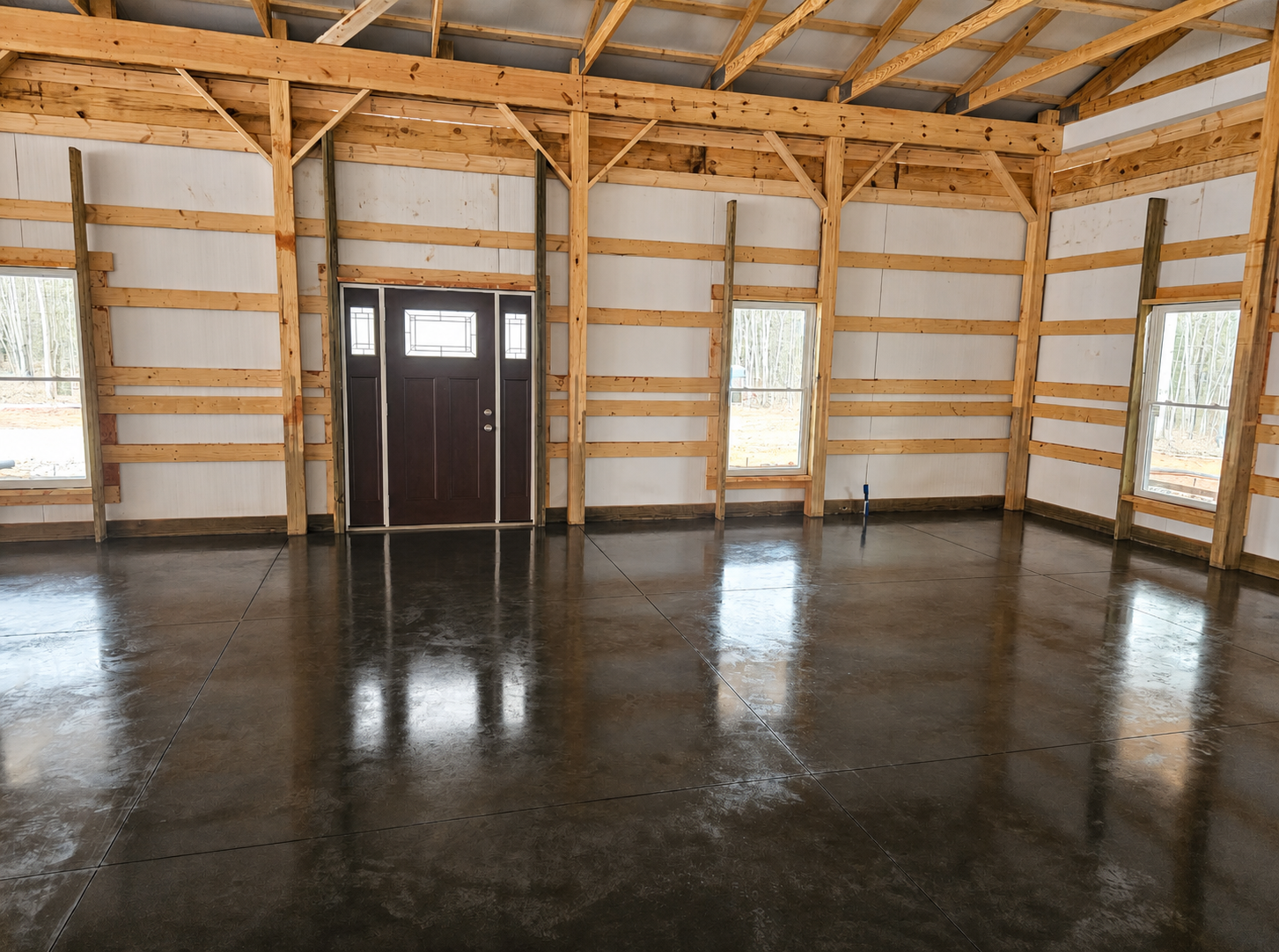 Finished interior concrete slab