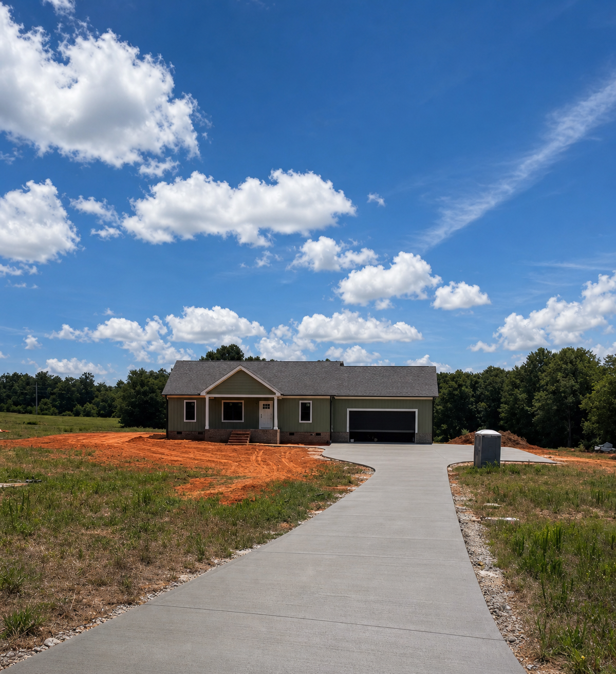 Concrete driveway project in Vale, North Carolina
